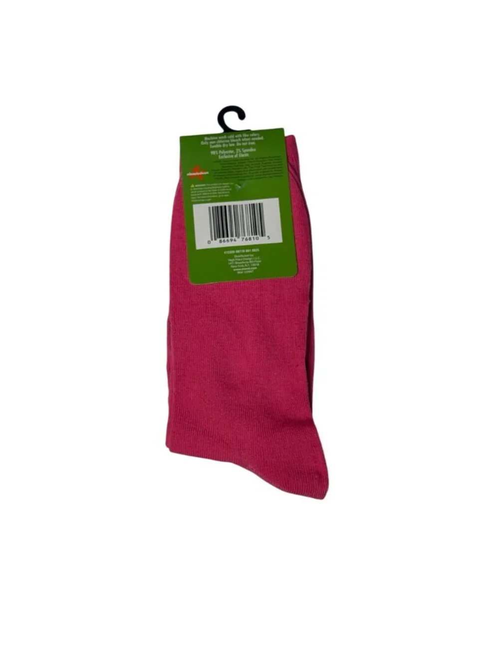 Rugrats Chuckie Finster Forever Young Crew Socks Pink Nickelodeon NWT